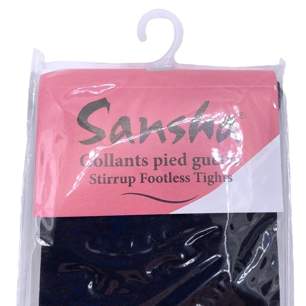New Sansha Stirrup Black Child’s M/L Tights Pack of 3, T91 Dance Jazz Lyrical